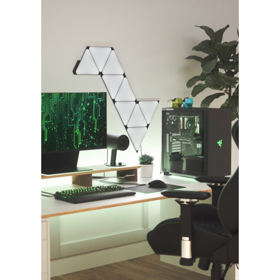 Розумна система освітлення Nanoleaf Shapes Ultra Black Triangles Starter Kit, Apple HomeKit, 9 шт. (NL47-0102TW-9PK)