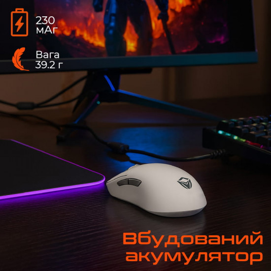 Миша бездротова Meetion GW40 Pro White (MT-GW40_PRO-B)