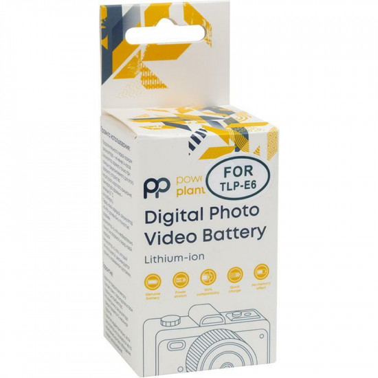 Акумулятор PowerPlant Canon TLP-E6 2250mAh з кабелем Type-C (CB970896)