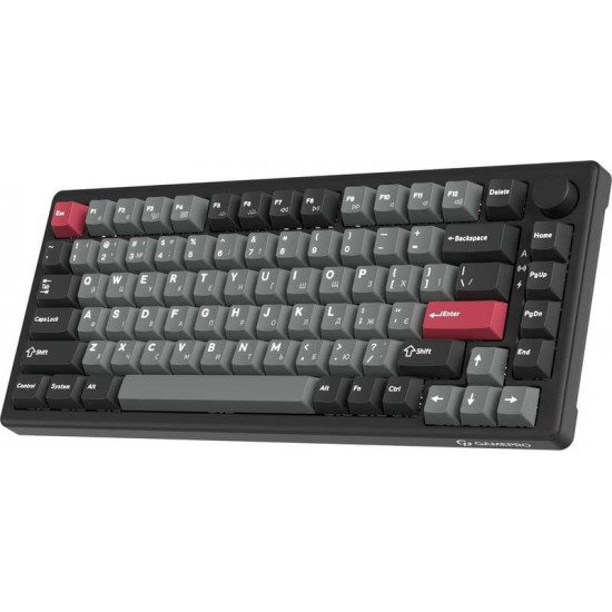 Клавіатура бездротова GamePro Asgard Yord Keychron Super Red Switch Black (MK266BK)