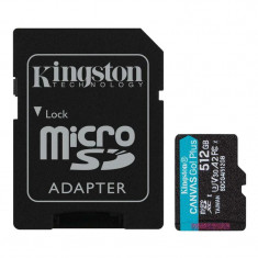 Карта пам`яті MicroSDXC   512GB UHS-I/U3 Class 10 Kingston Canvas Go! Plus R200/W160MB/s + SD-адаптер (SDCG4/512GB)
