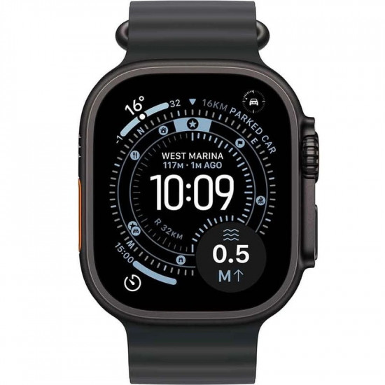 Смарт-годинник Apple Watch Ultra 3 GPS + Cellular 49mm Black Titanium Case with Black Ocean Band (MF0J4QP/A)
