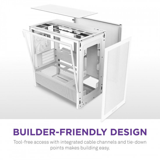 Корпус NZXT H3 Flow White без БЖ (CC-H31FW-01)
