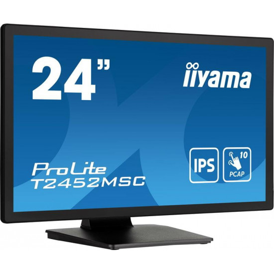 Монiтор Iiyama 23.8" ProLite T2452MSC-B1 IPS Black