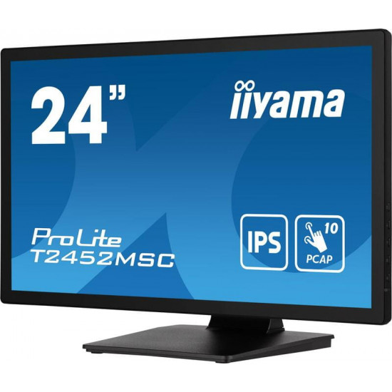 Монiтор Iiyama 23.8" ProLite T2452MSC-B1 IPS Black