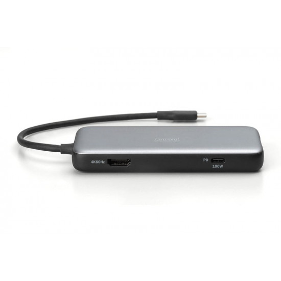 Док-станція Digitus USB-C PD 100W/USB3.2х2/USB-C/RJ45/SD/MicroSD/HDMI (DA-70914)