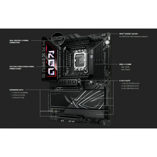 Материнська плата Asus ROG Maximus Z890 Hero Socket 1851