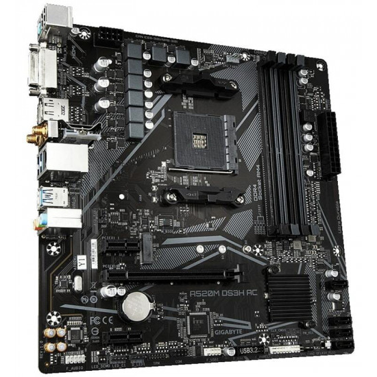 Материнська плата Gigabyte A520M DS3H AC Socket AM4