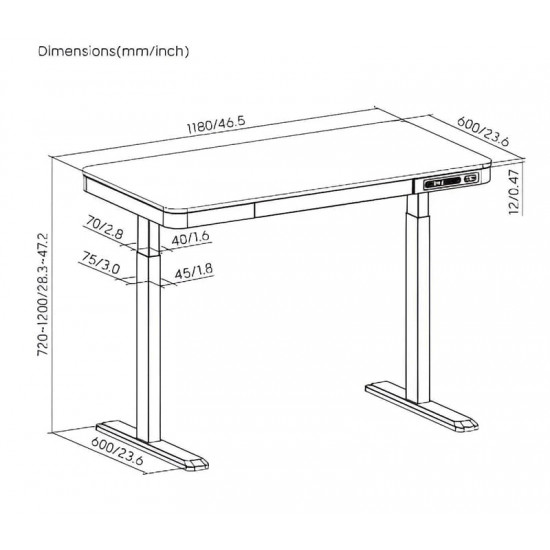 Комп`ютерний стіл 2Е 2E-CE218B-MOTORIZED