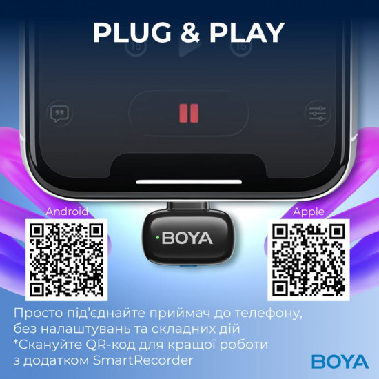 Мікрофон BOYA mini-14 Type-C Black