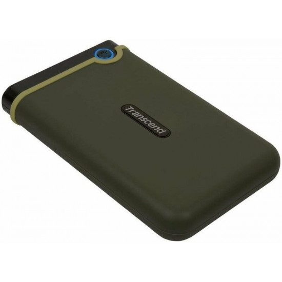 Накопичувач зовнiшнiй HDD 2.5" USB 2.0TB Transcend StoreJet 25M3 Military Green Slim (TS2TSJ25M3G)