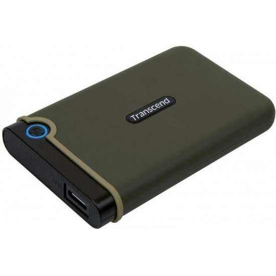 Накопичувач зовнiшнiй HDD 2.5" USB 2.0TB Transcend StoreJet 25M3 Military Green Slim (TS2TSJ25M3G)