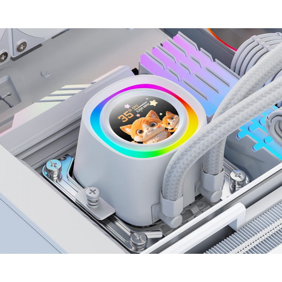 Система водяного охолодження ID-Cooling FX240 LCD White