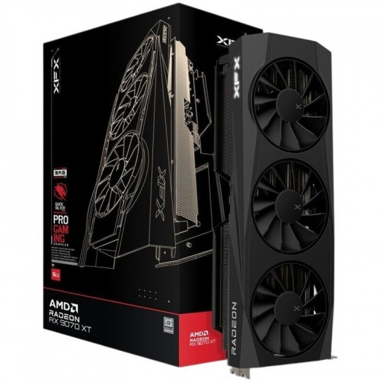 Відеокарта AMD Radeon RX 9070 XT 16GB GDDR6 Quicksilver Gaming Edition XFX (RX-97TQICKB9)