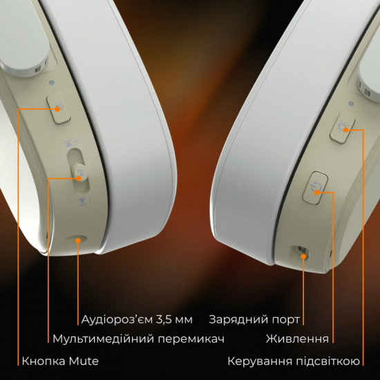 Bluetooth-гарнітура Ajazz AHM09 MAX 3-Mode Grey (AHM09-MAX-GW)
