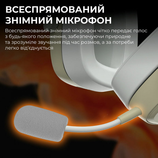 Bluetooth-гарнітура Ajazz AHM09 MAX 3-Mode Grey (AHM09-MAX-GW)