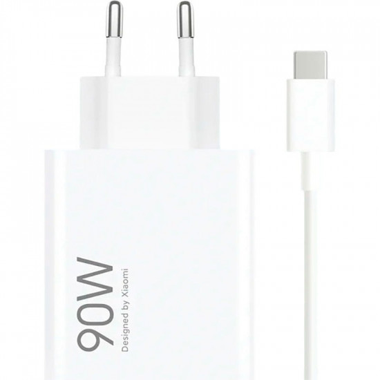 Зарядний пристрій Xiaomi 90W HyperCharge Combo USB-A White (BHR07ZBEU) + кабель Type-C