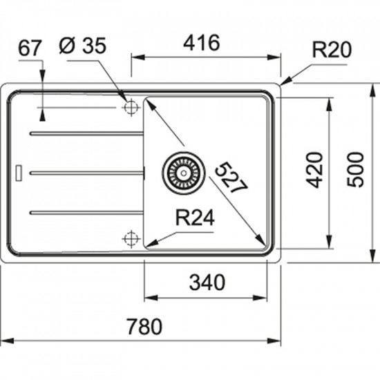 Кухонна мийка Franke Basis BFG 611-78 Онікс (114.0258.040)