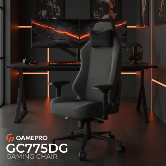 Крісло для геймерів GamePro GC775DG Fabric Dark Grey