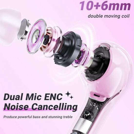 Bluetooth-гарнітура Acefast T8 Lotus Pink (6974316282242)