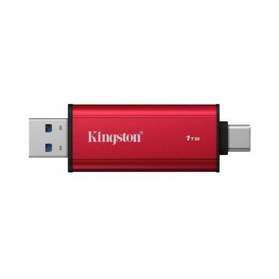 Накопичувач зовнішній SSD 1TB Kingston Dual Portable Red (SPSD/1TB)