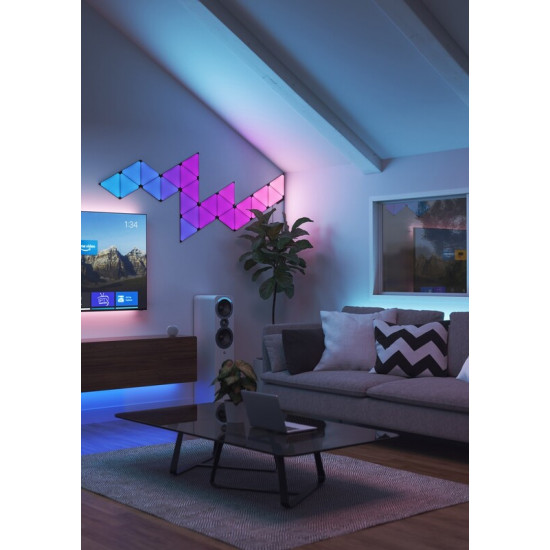Додаткові панелі Nanoleaf Shapes Ultra Black Triangles Expansion Pack, Apple HomeKit, 3 шт. (NL47-0101TW-3PK)