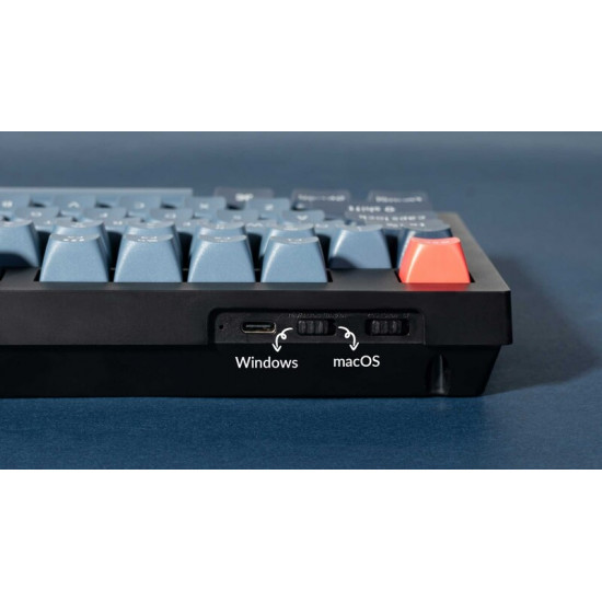 Клавіатура бездротова Keychron V5 Max, Gateron Jupiter Banana, Hot-Swap, RGB UA Black (V5M-D4-UA)