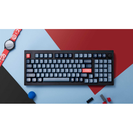 Клавіатура бездротова Keychron V5 Max, Gateron Jupiter Banana, Hot-Swap, RGB UA Black (V5M-D4-UA)