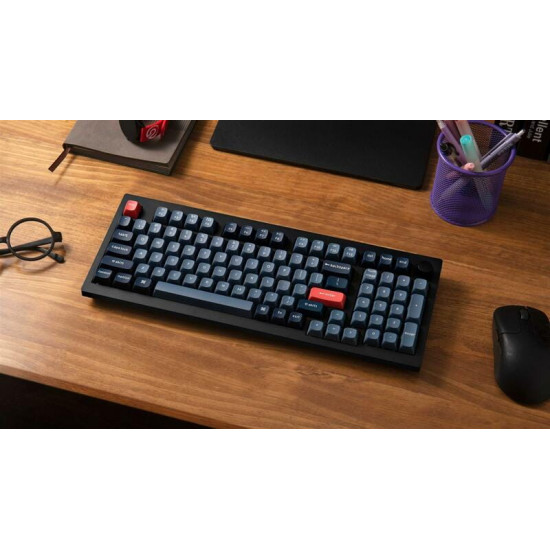 Клавіатура бездротова Keychron V5 Max, Gateron Jupiter Banana, Hot-Swap, RGB UA Black (V5M-D4-UA)
