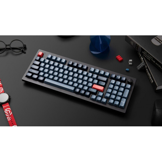 Клавіатура бездротова Keychron V5 Max, Gateron Jupiter Banana, Hot-Swap, RGB UA Black (V5M-D4-UA)