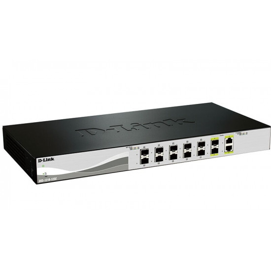 Комутатор D-Link DXS-1210-12SC (10x10G SFP+, 2x10GBaseT/10G SFP+, L3)