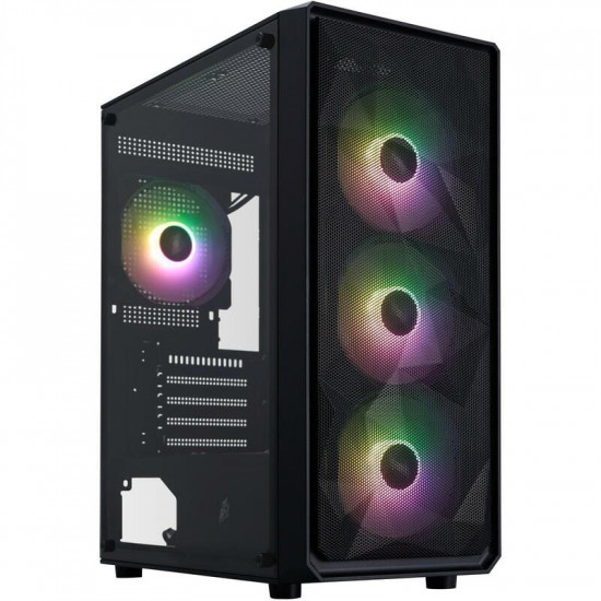 Корпус 1stPlayer FD3-M-BK-4F7 Black без БЖ