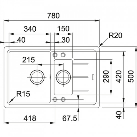 Кухонна мийка Franke Basis BFG 651-78 Білий (114.0272.602)