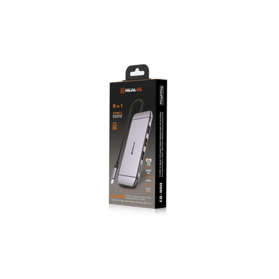 USB-хаб REAL-EL CQ-900 3 ports