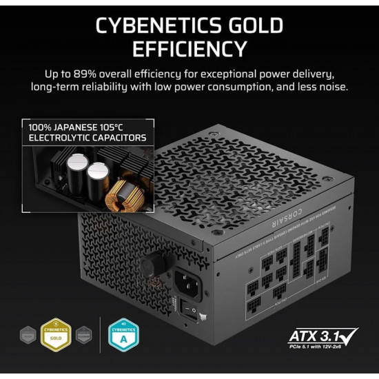 Блок живлення Corsair RM850x Shift ATX 3.1 850W (CP-9020299-EU)