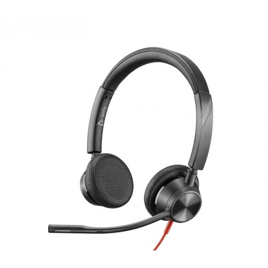 Гарнітура Poly BlackWire 3325-M USB-A \ USB-C +3.5mm Plug HS Stereo  Black (8X222AA)