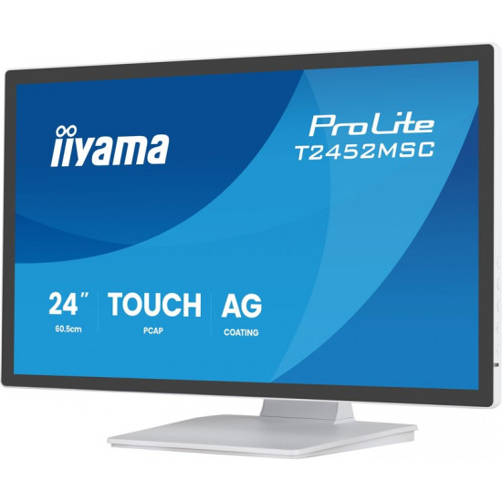 Монiтор Iiyama 24" ProLite T2452MSC-W1AG IPS White 100Hz