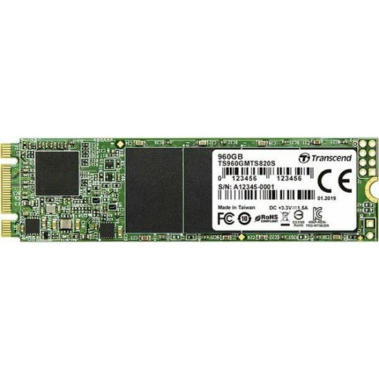 Накопичувач SSD  960GB Transcend 820S M.2 2280 SATAIII 3D TLC NAND (TS960GMTS820S)