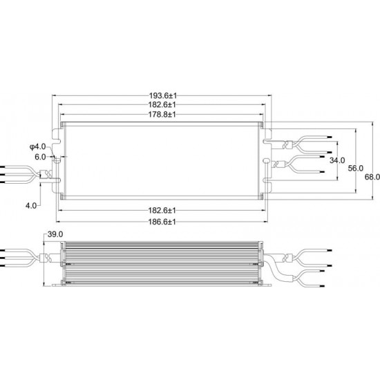 Блок живлення Moso X6-200M191, DC 200W, DIM 1-10V, Programable