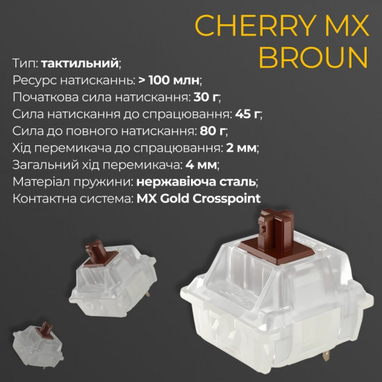 Клавіатура Ducky One 3 Mini Cherry MX Brown RGB UA USB White (DKON2161ST-BUAPXPWWWSC1)