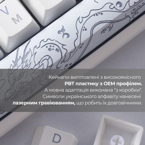 Клавіатура Ducky One 3 Mini Cherry MX Brown RGB UA USB White (DKON2161ST-BUAPXPWWWSC1)