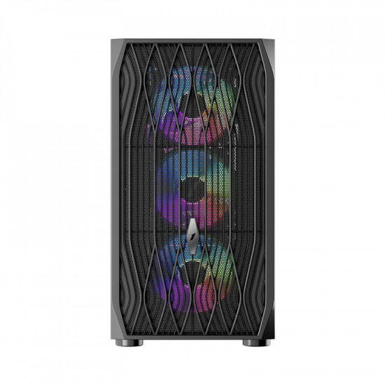 Корпус 1stPlayer AY7-BK-4F1 Black без БЖ