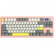 Клавіатура бездротова Epomaker Shadow-S TKL Wisteria Linear Switch Hot-Swap (2.4G/BT/USB) LCD Screen RGB UA Pink (SHS-P-WL)