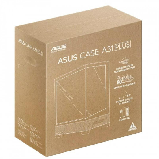 Корпус Asus A31 Plus White Tempered Glass без БЖ (90DC00R3-B19000)