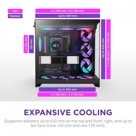 Корпус NZXT H9 Flow RGB Black (CM-H92FB-R1)