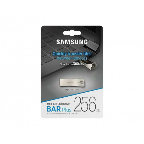 Флеш-накопичувач USB3.1 256GB Samsung Bar Plus Champagne Silver (MUF-256BE3/APC)