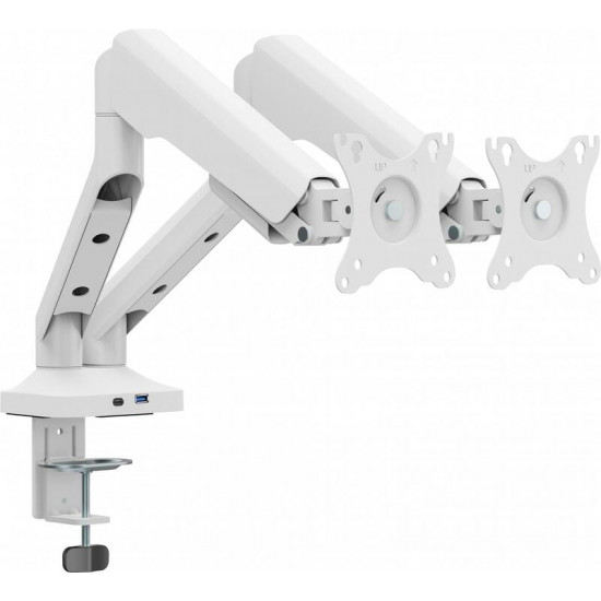 Кріплення настільне для двох моніторів OfficePro 17-35" White (MA452W)