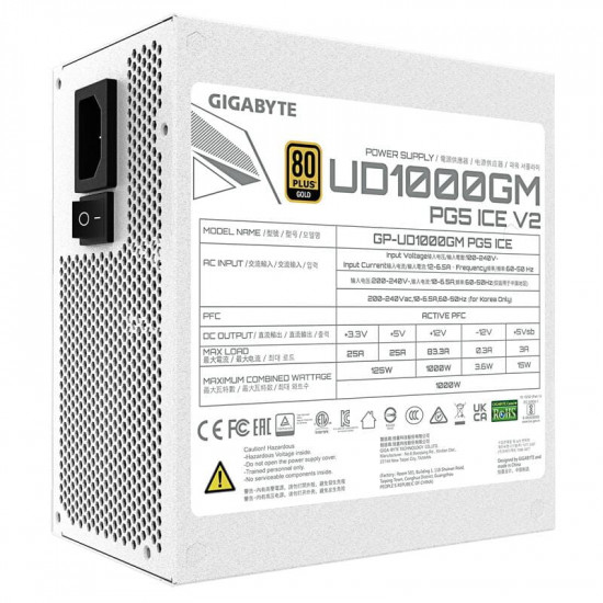 Блок живлення Gigabyte GP-UD1000GM PG5 V2 ICE 1000W
