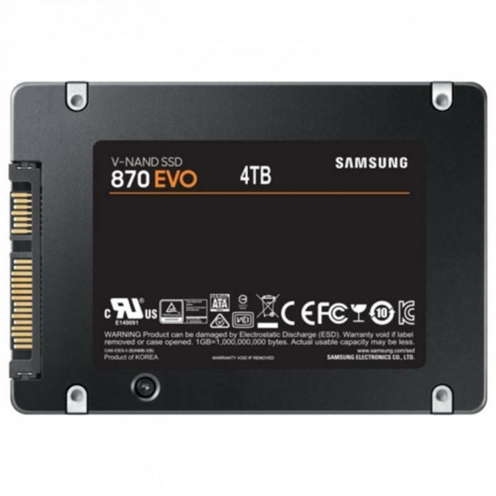 Накопичувач SSD 4TB Samsung 870 EVO 2.5" SATAIII MLC (MZ-77E4T0B/EU)