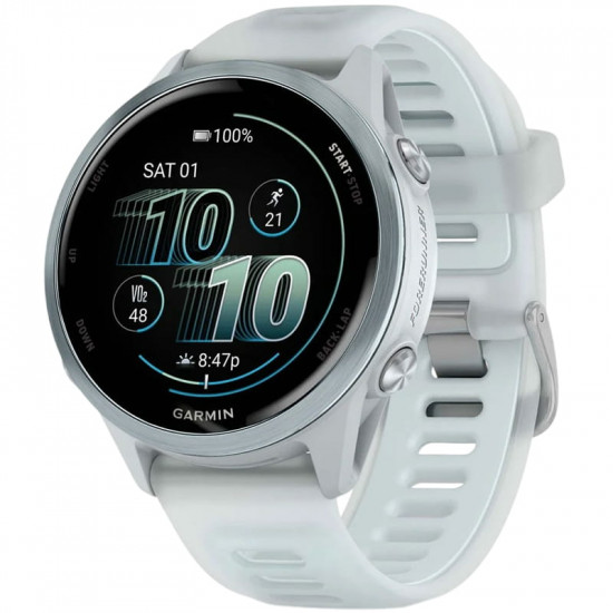 Смарт-годинник Garmin Forerunner 570 42mm Cloud Blue with Cloud Blue/Translucent Whitestone with Silver Buckle (010-02970-41)